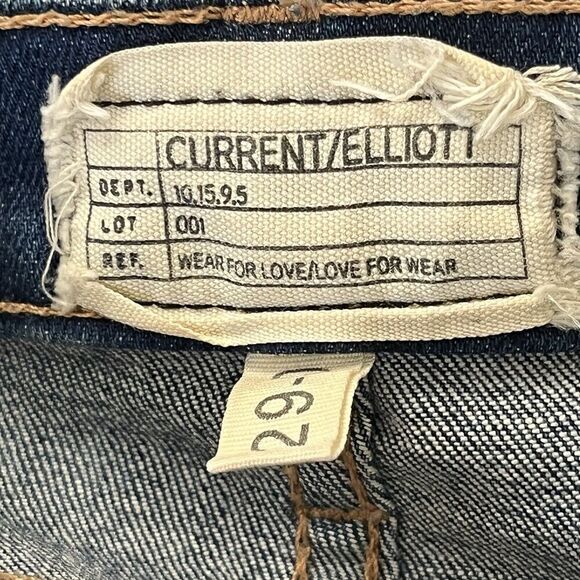 Current Elliott Jeans Sz 29 The Stiletto Skinny Ankle Distressed Niagara Destroy - Picture 9 of 11